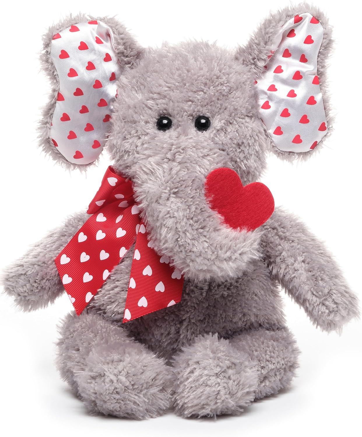 Bearington Hugh Loves You Valentine'S Stuffed Animal for Kids, 13 Inch Elephant Stuffed Animal, Ideal as a Valentine'S Day Gift