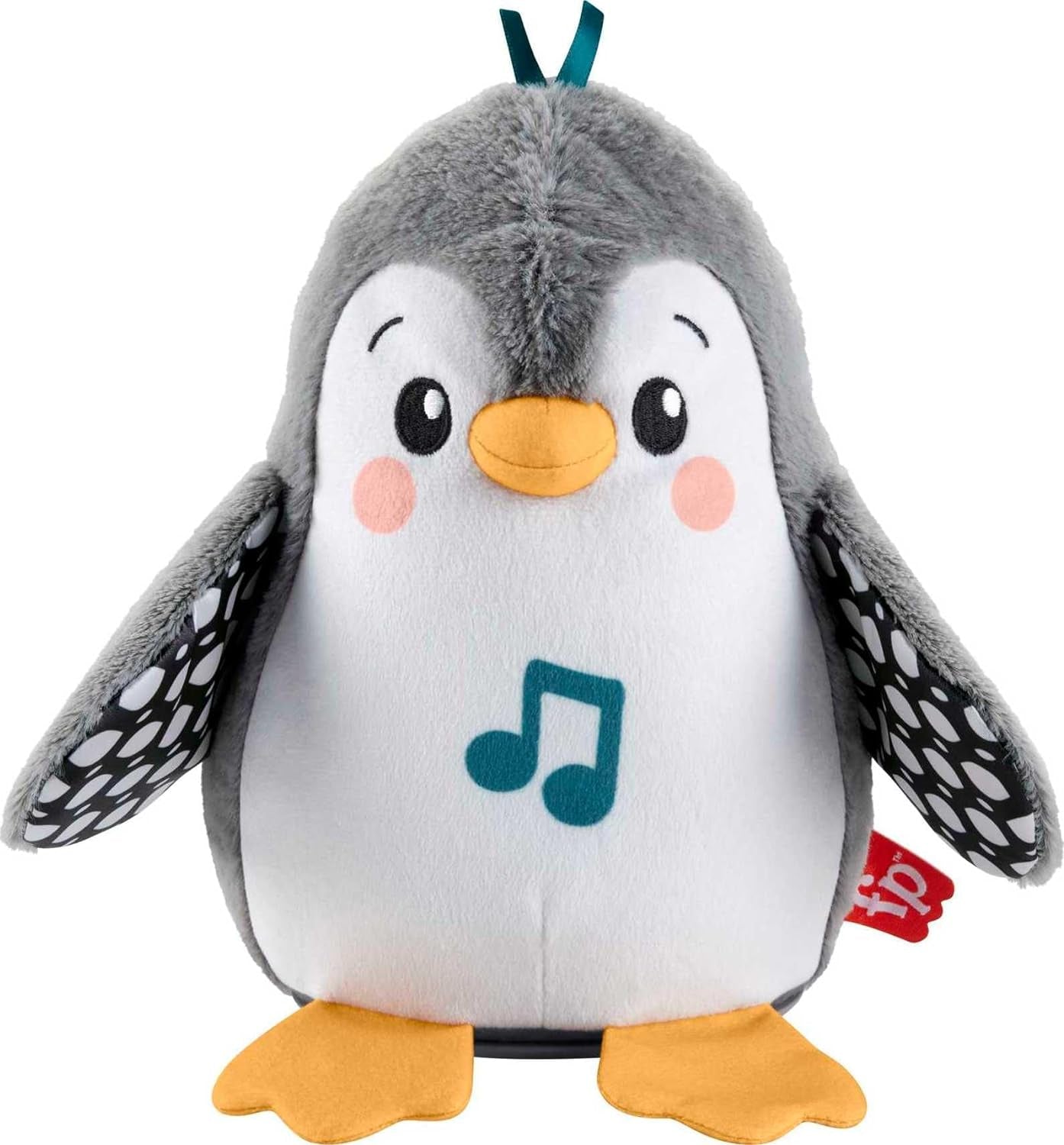 Fisher-Price Baby Tummy Time Toy Flap & Wobble Penguin, Plush with Music & Motion for Sensory Play Newborns Ages 0+ Months