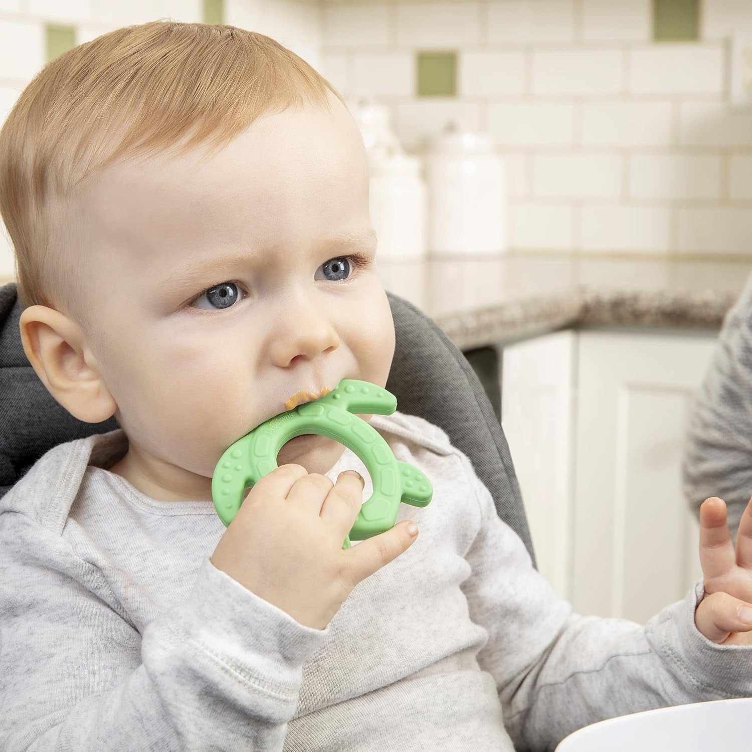 Dr. Brown'S Silicone Starter Spoon and Teether for Babies and Infants, Turtles, 1 Pack, 4M+