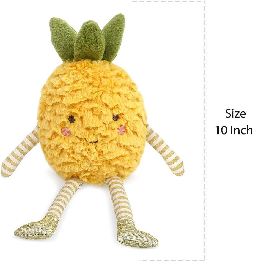 MON AMI Pina the Pineapple Plush Toy - 10”, Food Plush Toys, Fruit Plushie for Boys/Girls, Handcrafted Fruit Doll – Perfect for Décor/Play