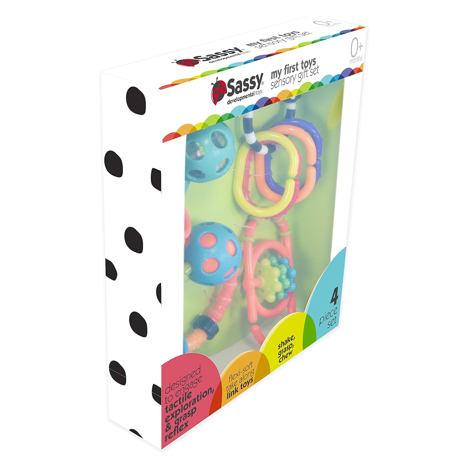 Sassy My First Toys Sensory Toy Gift Set for Ages 0+ Months