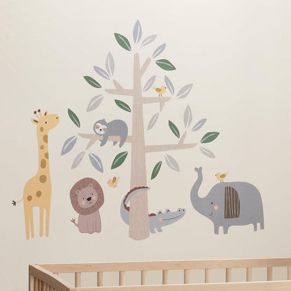 Lambs & Ivy Jungle Story Safari Elephant/Tree Nursery Wall Decals/Stickers