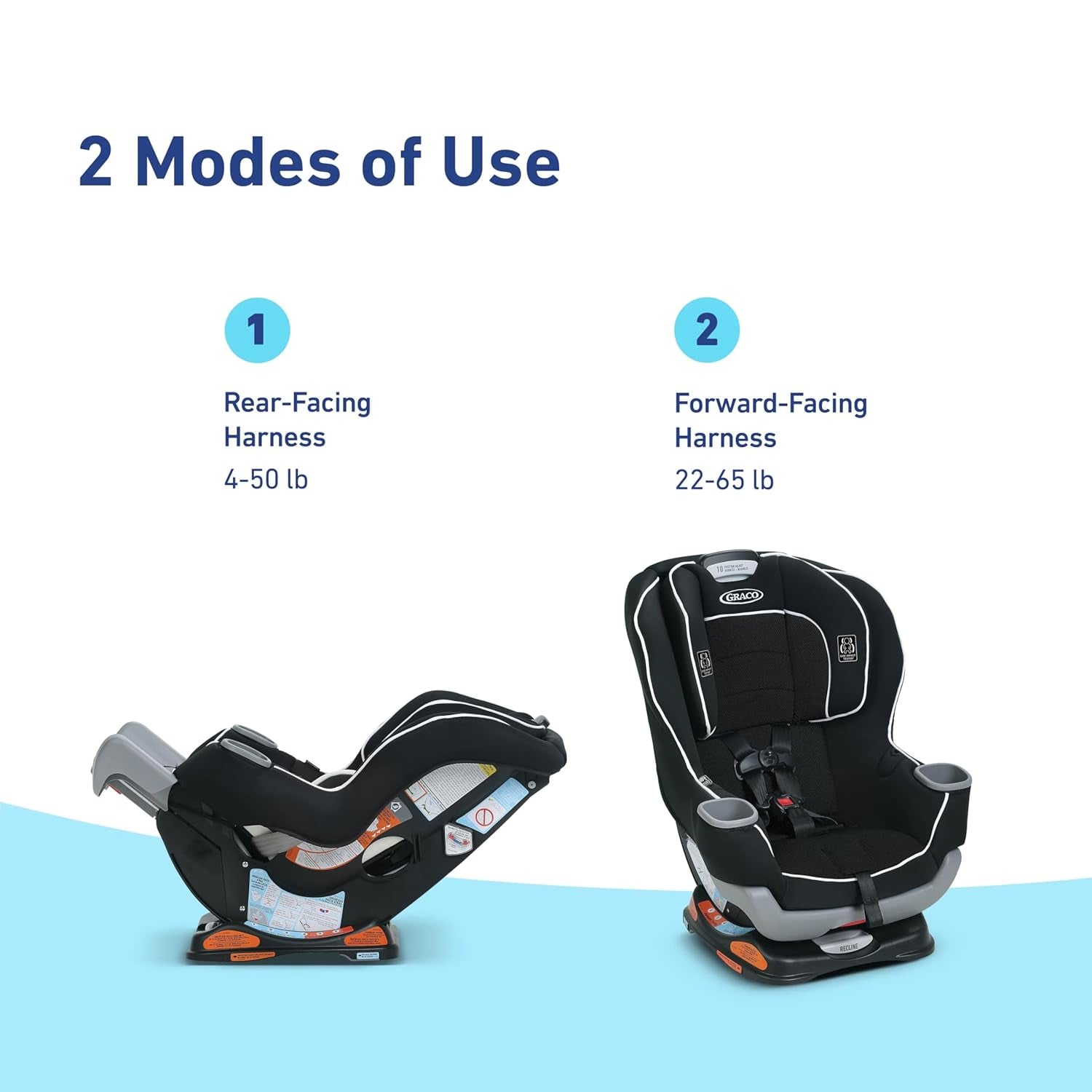 Graco Extend2Fit 3-In-1 Convertible Car Seat, Rear Facing, Forward Facing, and Booster Seat, Hamilton