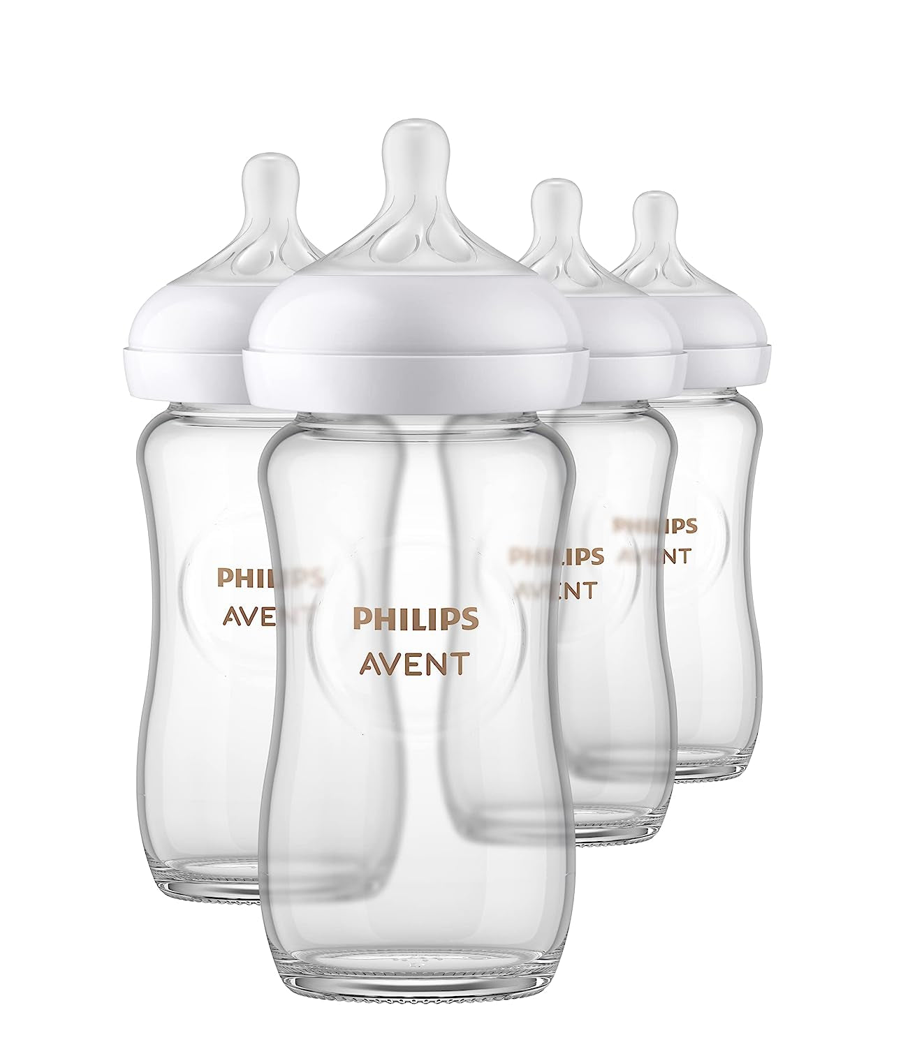 Philips AVENT Glass Natural Bottle with Natural Response Nipple, Baby Gift Set, SCD858/01