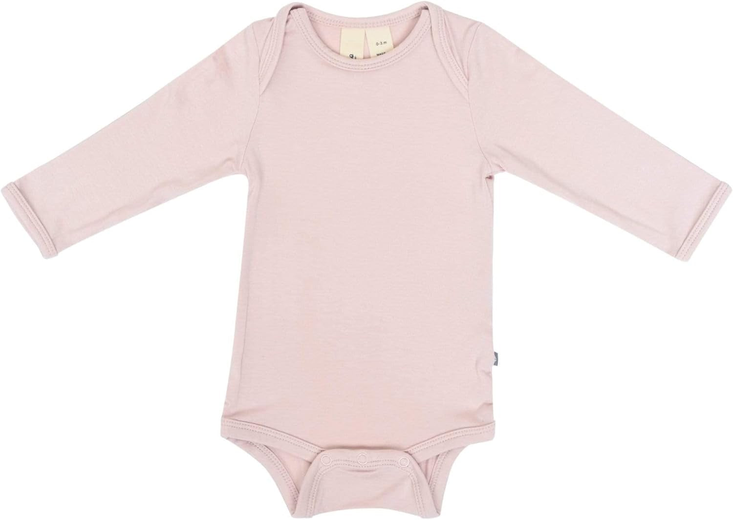 KYTE BABY Unisex Long Sleeve Bodysuit, Rayon Made from Bamboo (Preemie, Blush)