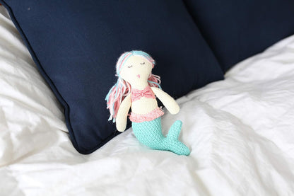 Mon Ami Mermaid Soft Baby Rattle Toy for Ages 6 Months+, 8” Plush Stuffed Animal Rattle Toys for Infants & Toddlers - Baby Rattle with Sound