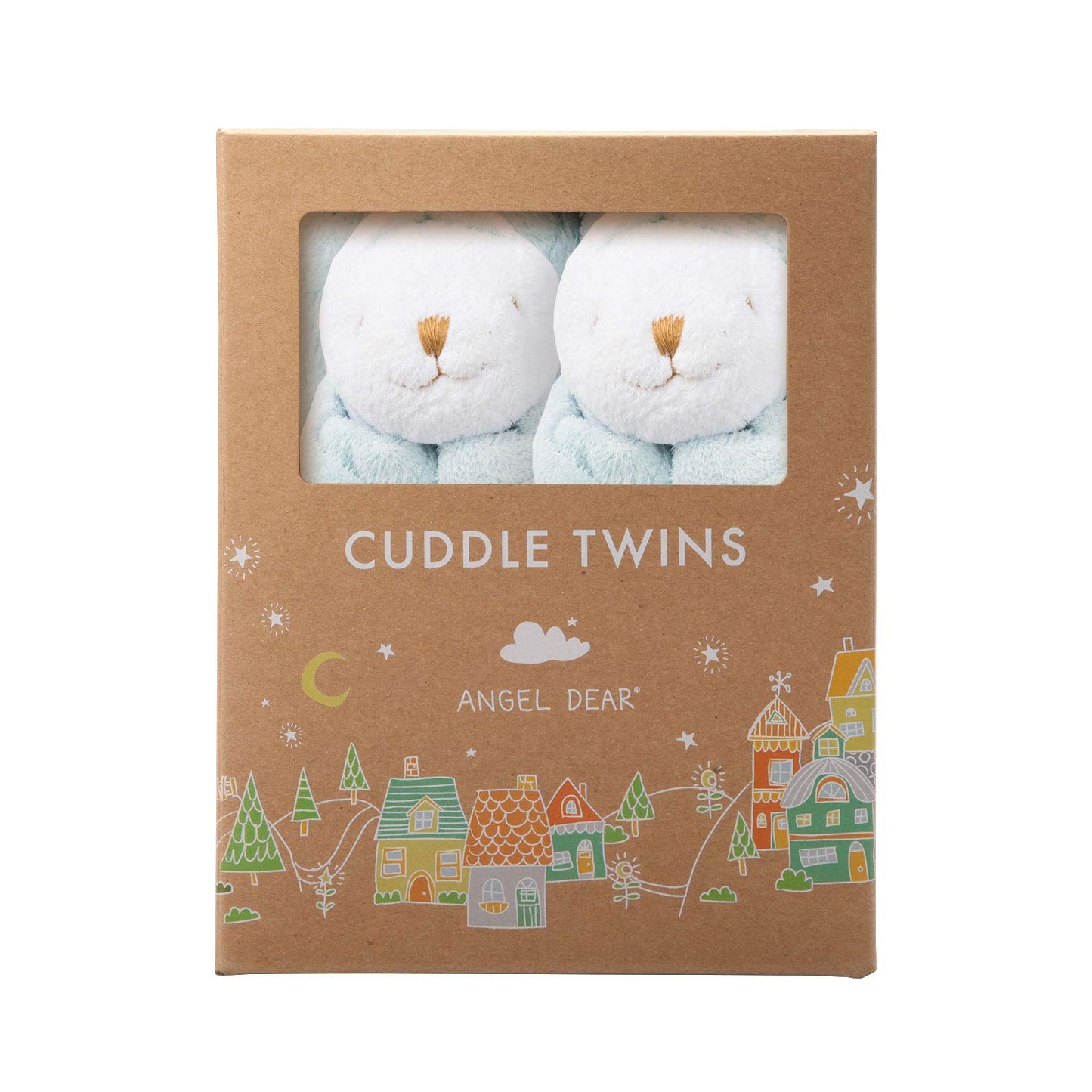 Angel Dear - Blue Bunny, Cuddle Twins Blankie Set