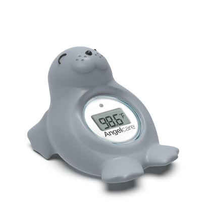 Angelcare Baby Bath & Room Thermometer - Happy Seal, Grey, BT-01-SEAL-US