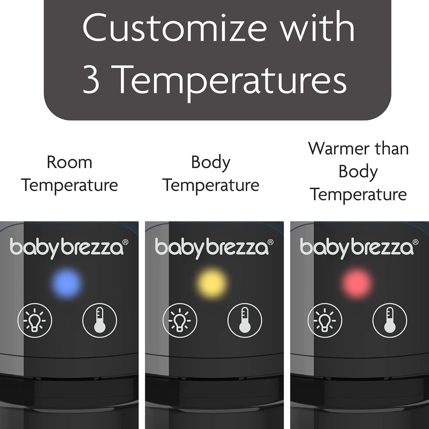 Baby Brezza Instant Baby Bottle Warmer Advanced - Fast Water Warmer Instantly Dispenses 24/7 in 3 Temperatures with Nightlight