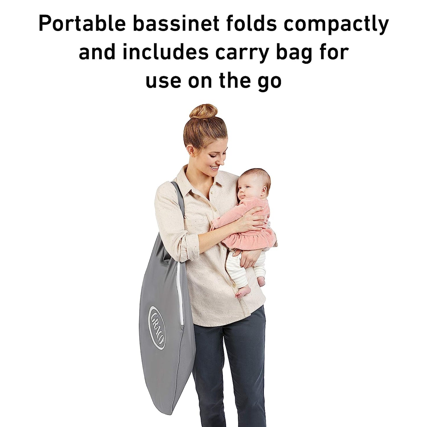 Graco Pack N Play Travel Dome DLX Playard, Astin with Portable Bassinet and Integrated Storage Organizer