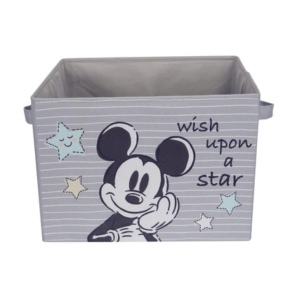 Lambs & Ivy Disney Mickey Mouse Gray Foldable Storage Basket/Container/Bin