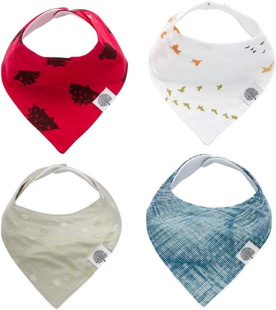 Parker Baby Bandana Drool Bibs 4 Pack Baby Bibs for Boys, Girls, Unisex