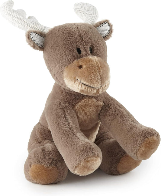 Levtex Baby - Logan Stuffed Toy - Moose - Brown, Taupe and White - Nursery Accessories - Size: 4.5 X 7 X 14In.