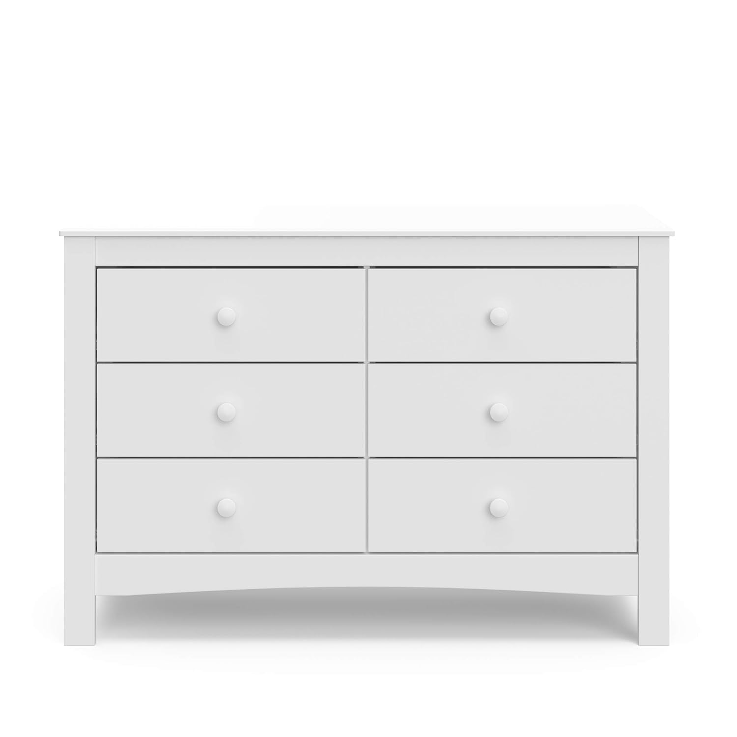 Graco Noah 6 Drawer Double Dresser (White) - GREENGUARD Gold Certified, 6 Drawer Double Dresser for Kids Bedroom or Nursery, Bedroom Furniture Dresser, Universal Design for Nursery and Kids Bedroom