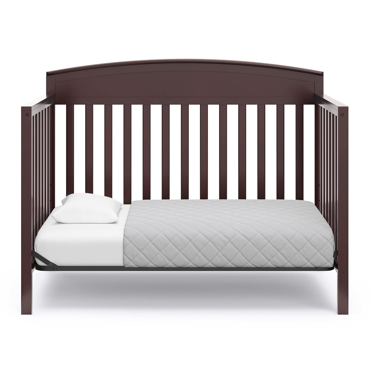 Graco Benton 5-In-1 Convertible Crib (Espresso) – GREENGUARD Gold Certified, Converts from Baby Crib to Toddler Bed, Daybed and Full-Size Bed, Fits Standard Full-Size Crib Mattress