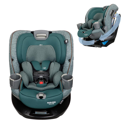 Maxi-Cosi Emme 360 Car Seat: Rotating Car Seat 360, All-In-One Convertible, Car Seat 360 Rotation, Swivel Car Seat in Meadow Wonder