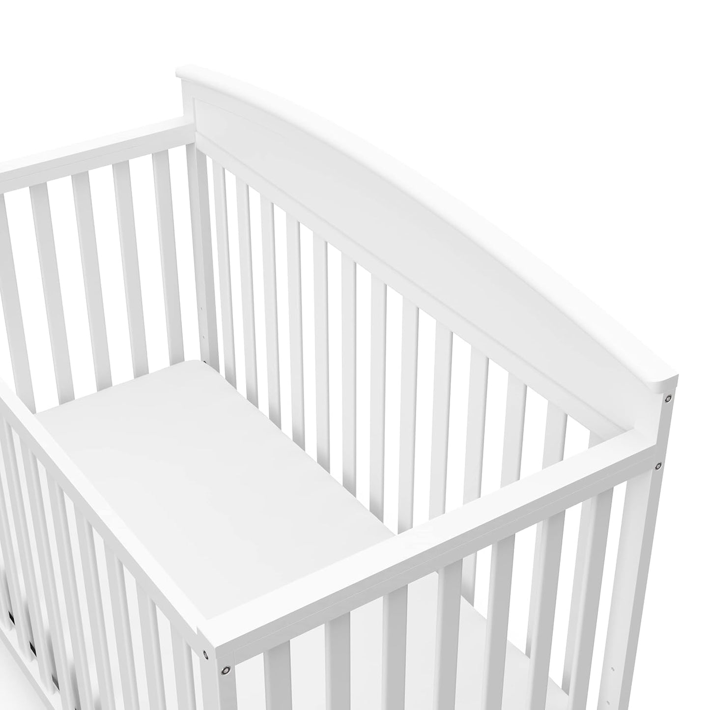 Graco Benton 5-In-1 Convertible Crib (White) – GREENGUARD Gold Certified, Converts from Baby Crib to Toddler Bed, Daybed and Full-Size Bed, Fits Standard Full-Size Crib Mattress