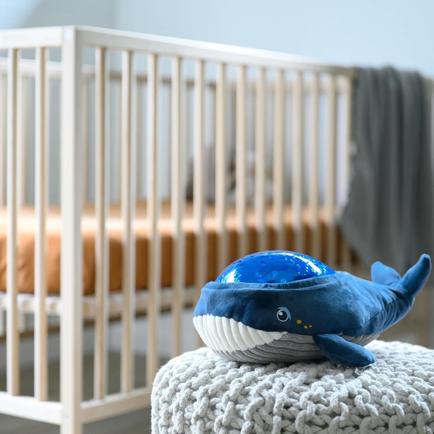 Bobbi the Whale Ceiling Night Light Projector for Babies and Kids, Sleep Soother with Adjustable Volume Lullabies, White Noises, 3 Night Light Intensities