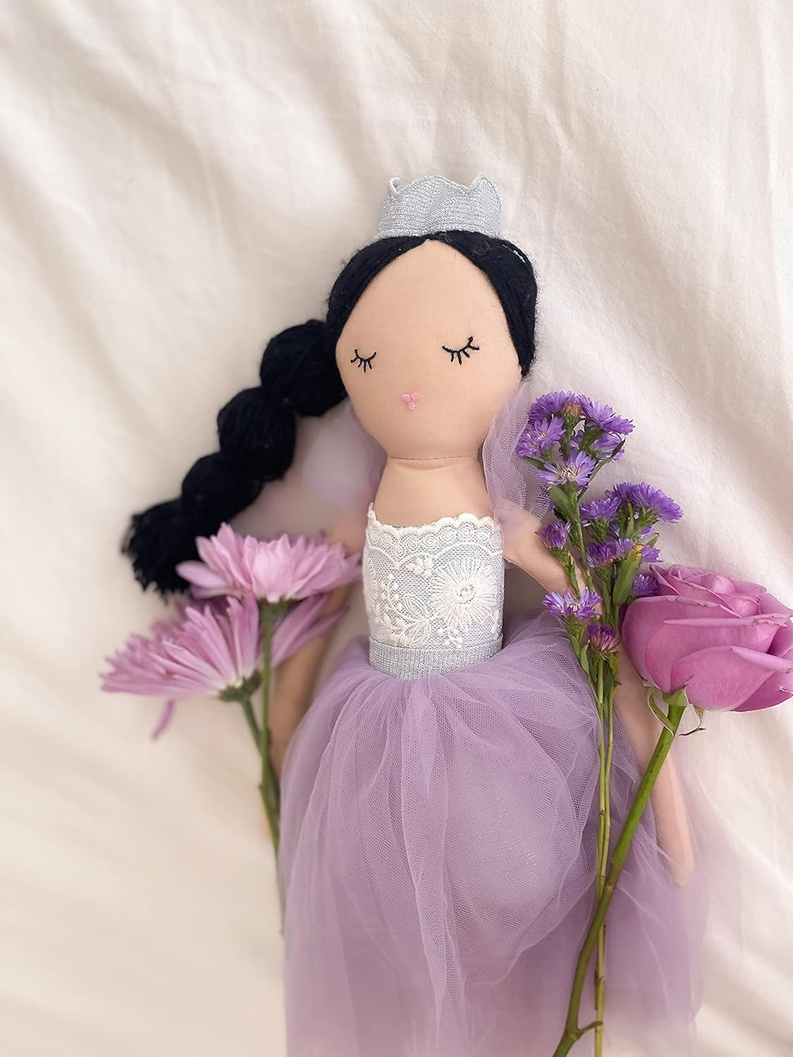 MON AMI Princess Violette Designer Doll – 22”, Soft & Elegant Stuffed Plush Princess Doll, Use as Toy or Room Decor, Great Gift for Christmas