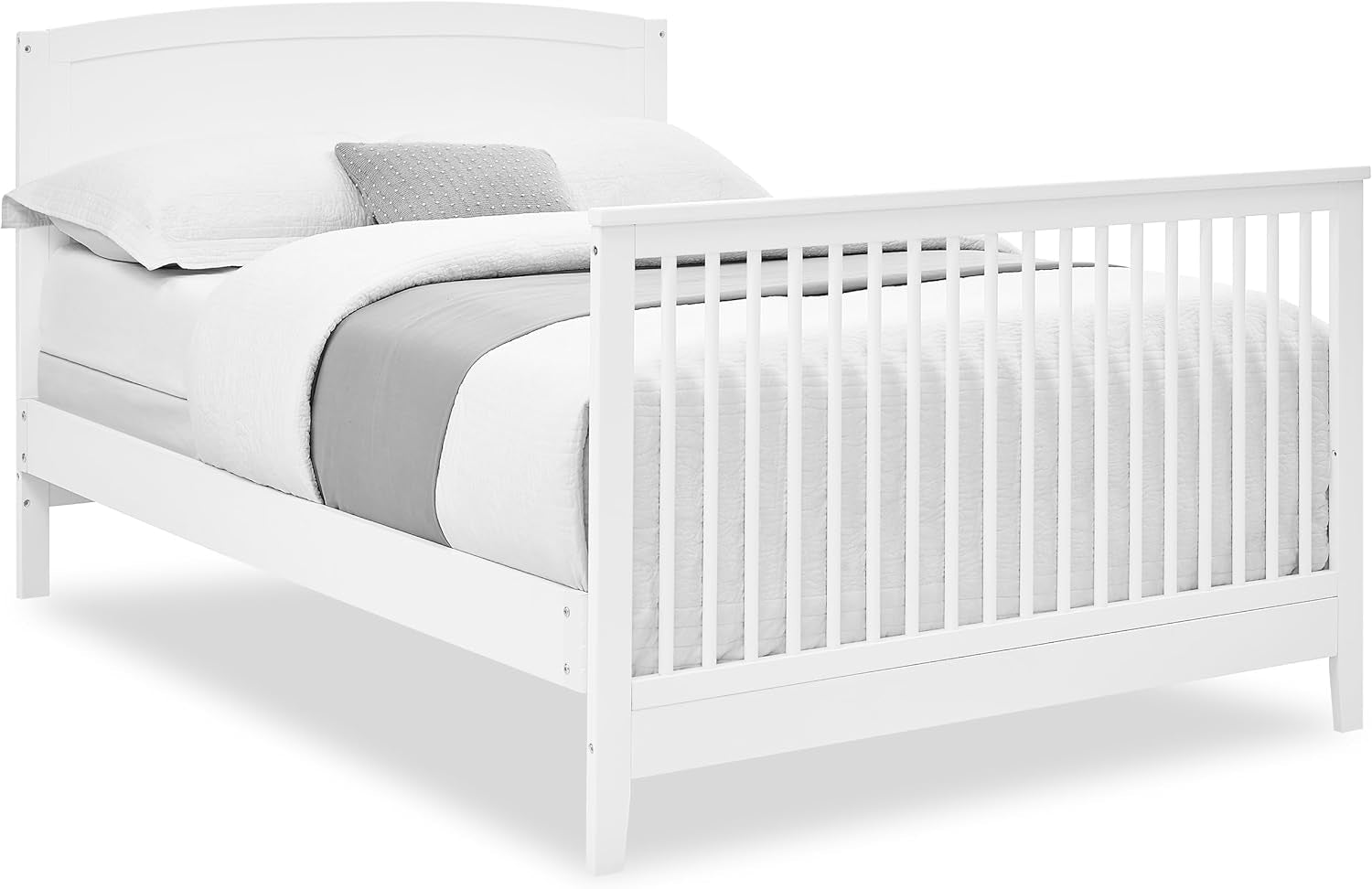 Delta Children Campbell 6-In-1 Convertible Crib - Greenguard Gold Certified, Bianca White