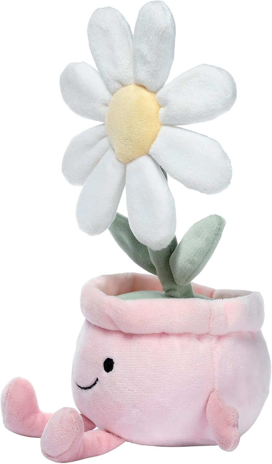 Lambs & Ivy Daisy Dreams Poseable Flower Pot Plush Stuffed Animal Toy - 11 Inch