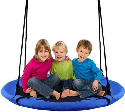 Costzon Tree Swing, 40 Inch Saucer Swing for Kids Outdoor, 700 Lbs Weight Capacity round Swing W/ 900D Waterproof Oxford Cloth, Adjustable Rope, Flying Swing for Backyard, Indoor & Outdoor Playground