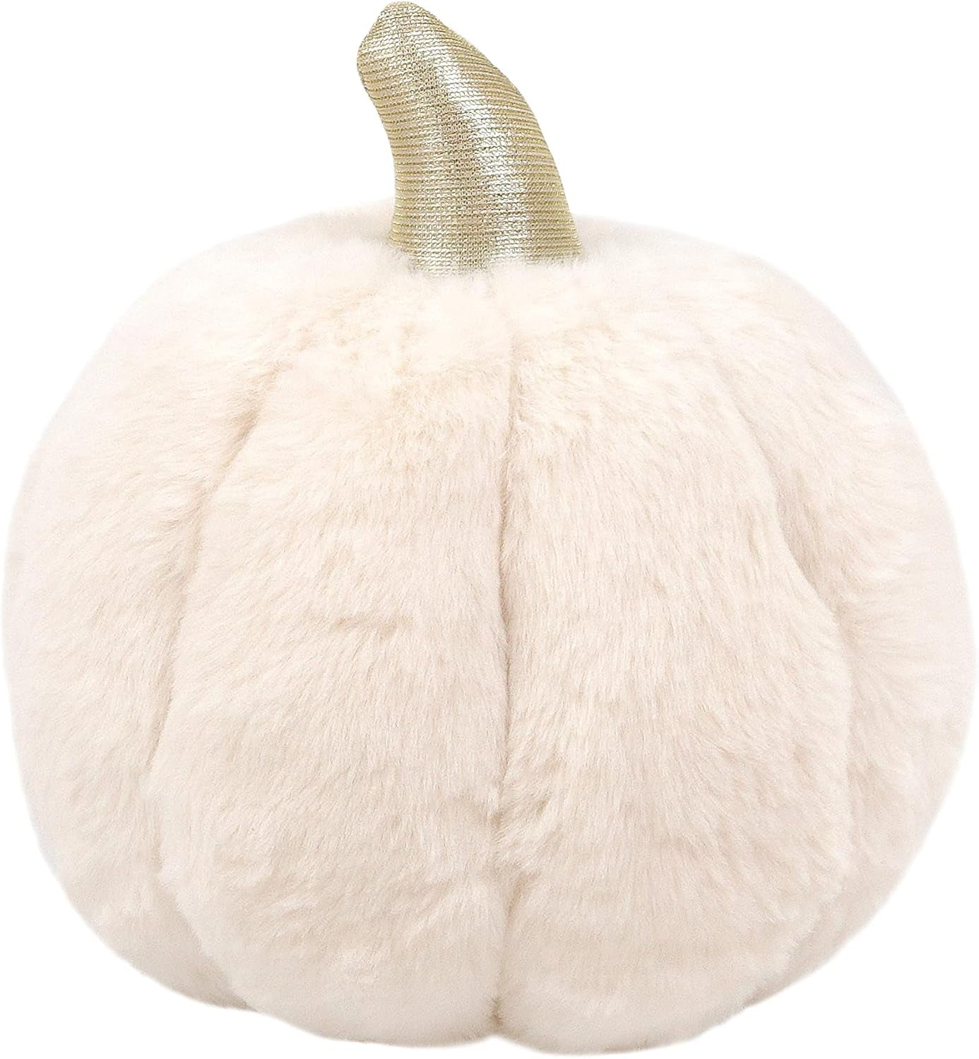 MON AMI Pumpkin Stuffed Toy – 7.5”, Soft & Squishy Thanksgiving Decoration, Halloween Toy for Kids, White