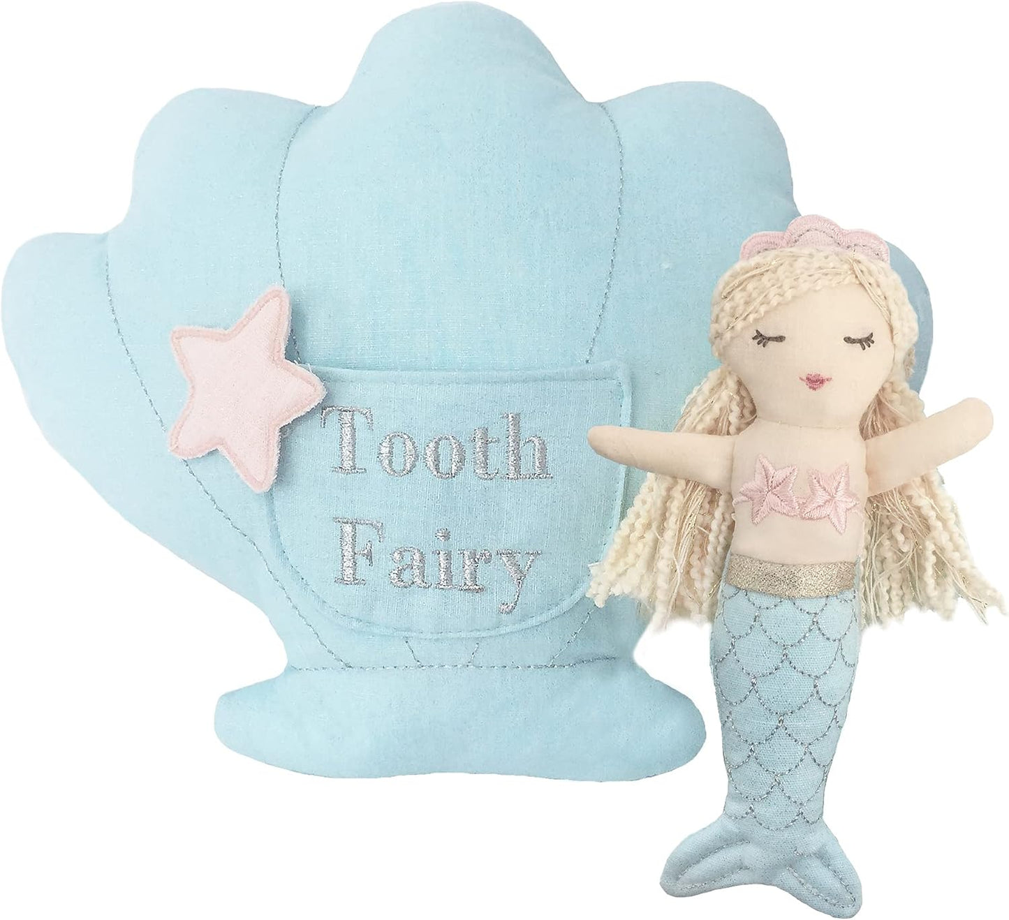 Mon Ami Spaceship Tooth Commander Pillow with Pocket – 11”, Plush Tooth Fairy Toy for Boys/Girls, Perfect First Loose Tooth Gift for Kids