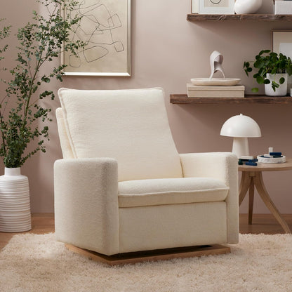 Babyletto Cali Pillowback Chair and a Half Glider, Chantilly Sherpa