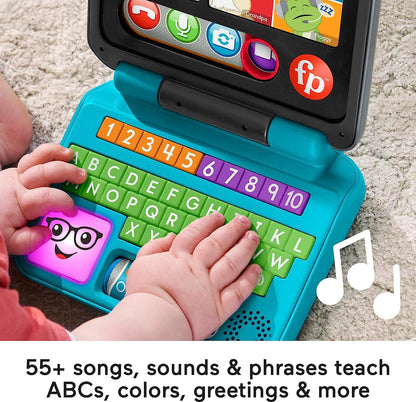 Fisher-Price Baby & Toddler Toy Laugh & Learn Let’S Connect Laptop Pretend Computer with Smart Stages for Infants Ages 6+ Months​