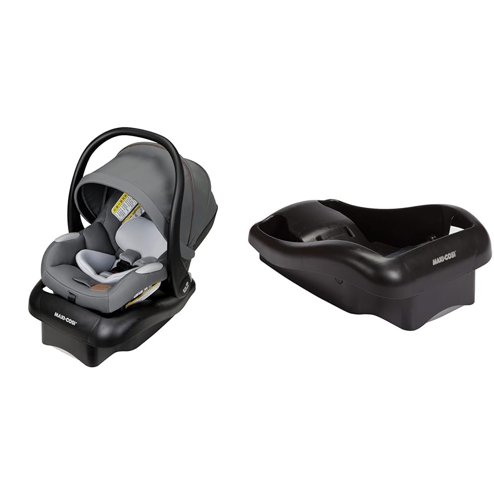 Maxi-Cosi Maxi-Cosi Mico Luxe Infant Car Seat, Rear-Facing for Babies from 4Ð30 Lbs and up to 32Ó & Mico 30 Stand-Alone Additional Infant Car Seat Base, Black, One Size