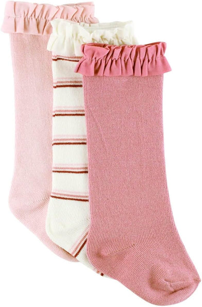 Rufflebutts® Girls 3-Pack Knee High Socks with Ruffles