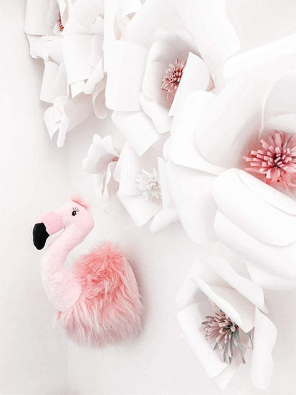 Mon Ami Flamingo Stuffed Animal Head Wall Mount - 15", Elegant Children’S Bedroom Wall Mount, Home Decor, Kids Decor, Nursery Decor