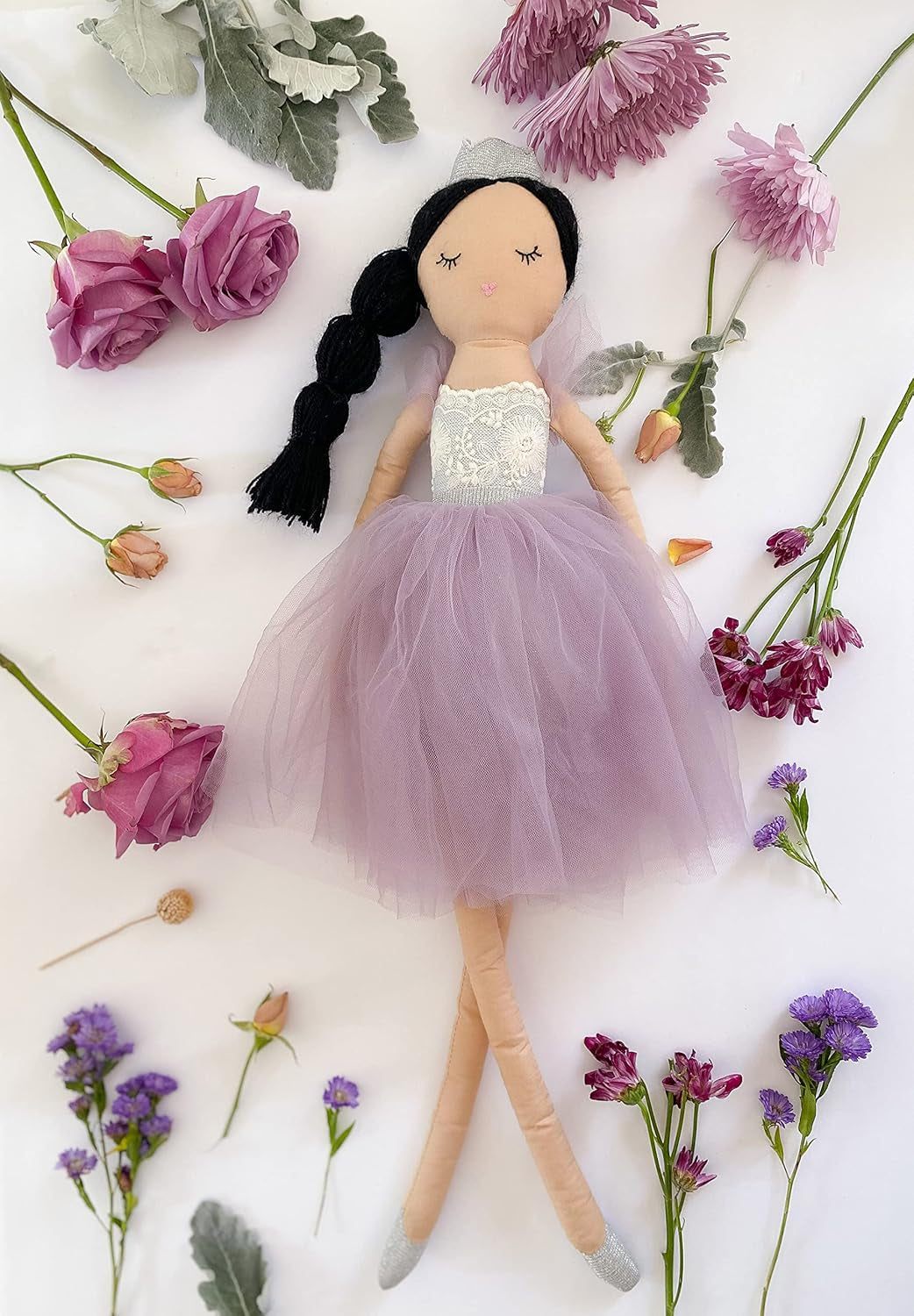 MON AMI Princess Violette Designer Doll – 22”, Soft & Elegant Stuffed Plush Princess Doll, Use as Toy or Room Decor, Great Gift for Christmas