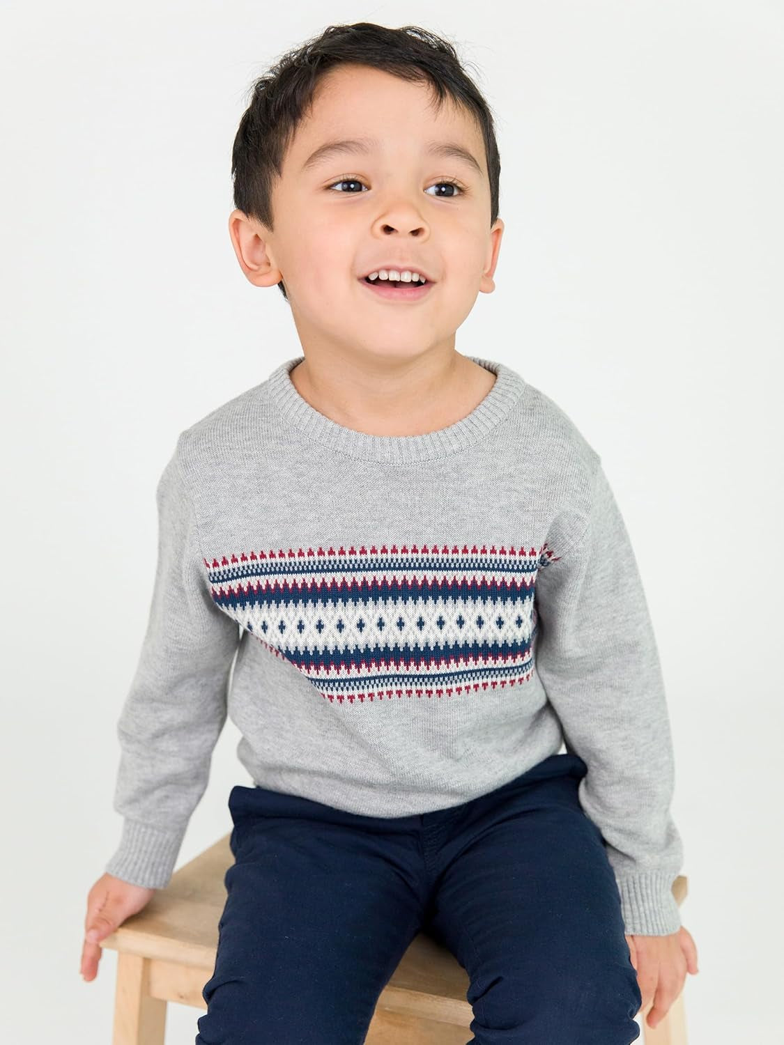 RUGGEDBUTTS® Baby/Toddler Boys Pullover Quarter-Zip Sweater