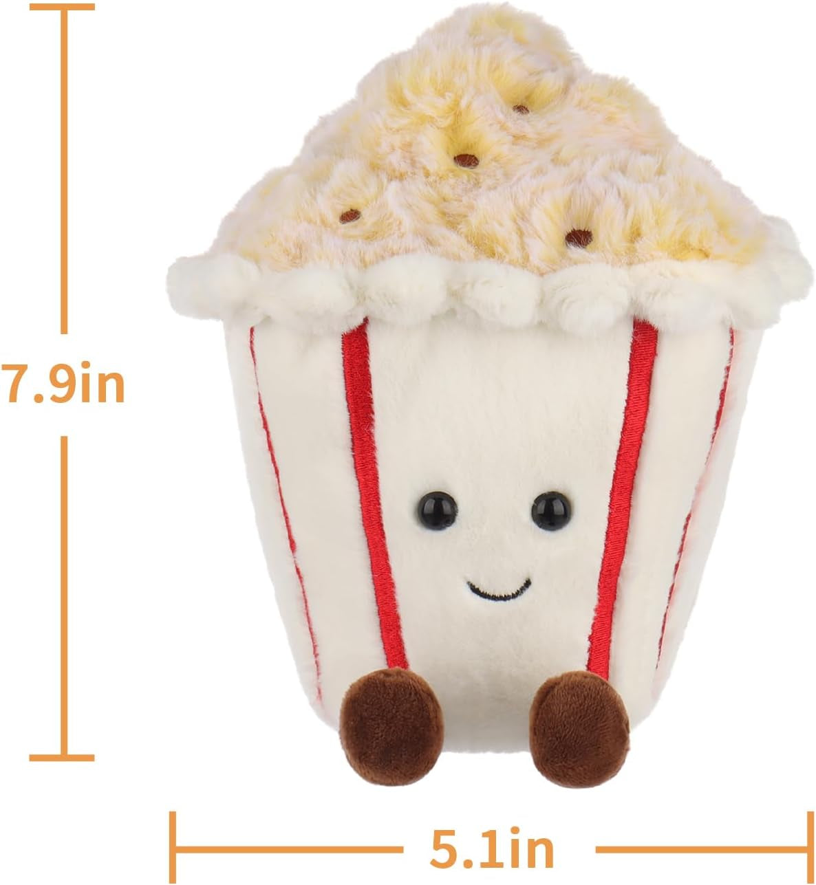 Apricot Lamb Popcorn Plush Stuffed Animals for Kids, Soft Cute Plush Toys for Baby Girl and Boy, Fluffy Popcorn 7.9 Inches