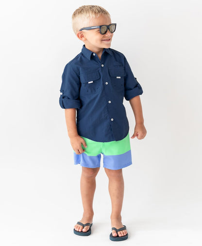 RUGGEDBUTTS Baby/Toddler Boys Sun Protective Button down Shirt