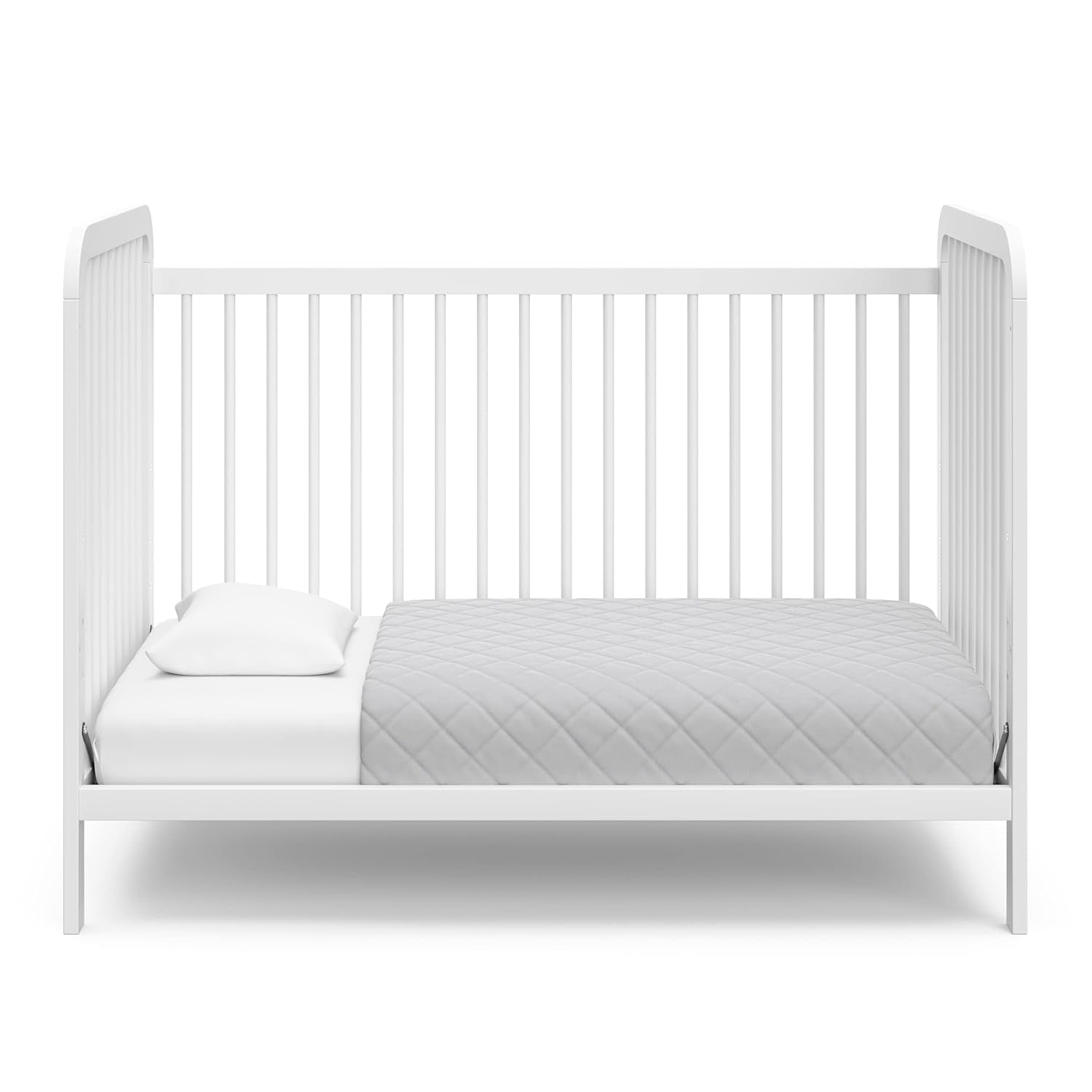 Storkcraft Pasadena 3-In-1 Convertible Crib (White) – GREENGUARD Gold Certified, Converts to Daybed and Toddler Bed, Fits Standard Full-Size Crib Mattress, Adjustable Mattress Height