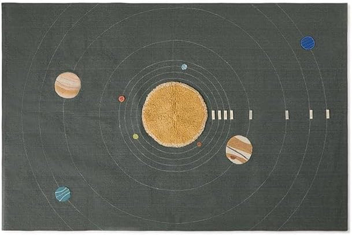 Lorena Canals Wall Hanger Solar System 5’ X 3' 3" for Bedroom, Kids Room and Nursery Rug Hand-Woven of Cotton