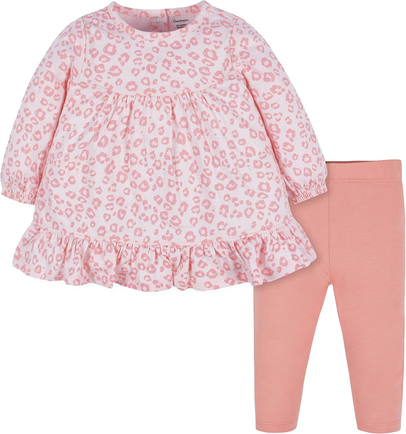 Gerber Baby & Toddler Girls' 2-Piece Long Sleeve Dress and Leggings Set