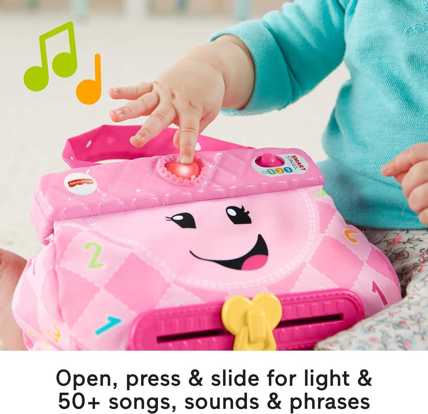 Fisher-Price Baby & Toddler Toy Laugh & Learn My Smart Purse with Lights & Smart Stages Learning Songs for Infants Ages 6+ Months