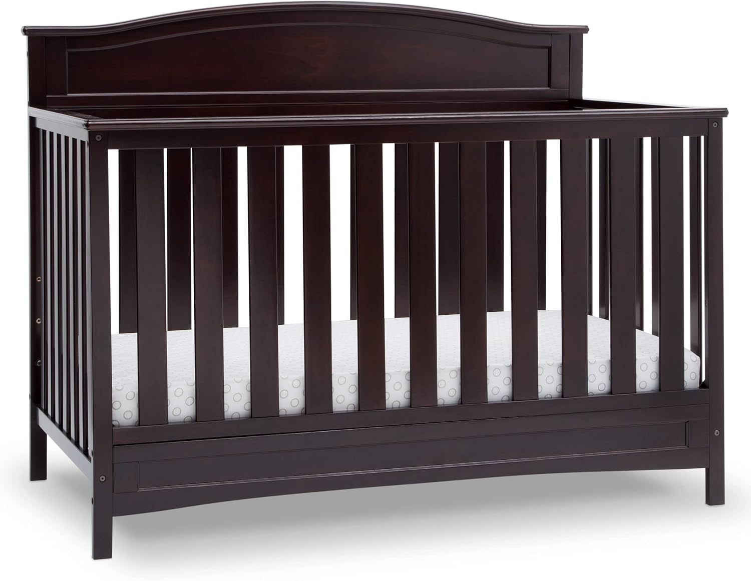 Delta Children Emery 4-In-1 Convertible Baby Crib - Greenguard Gold Certified, Dark Chocolate