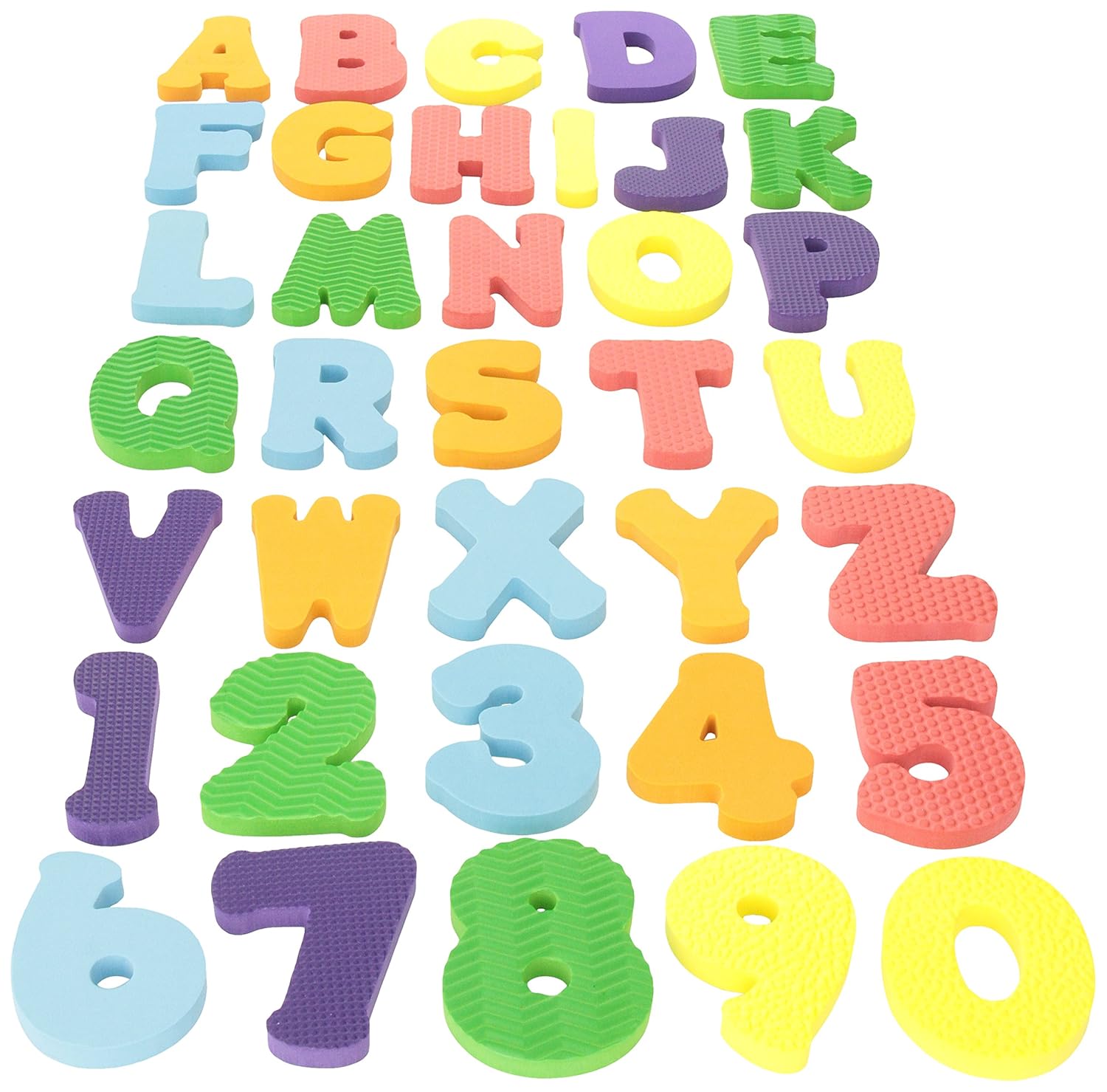 Sassy Count N Spell Bath Appliques – 3+ Years - 36 Piece Set Includes 26 Floating Letters A-Z, 10 Numbers 0-9, Made of Soft, Durable, Non-Toxic Foam