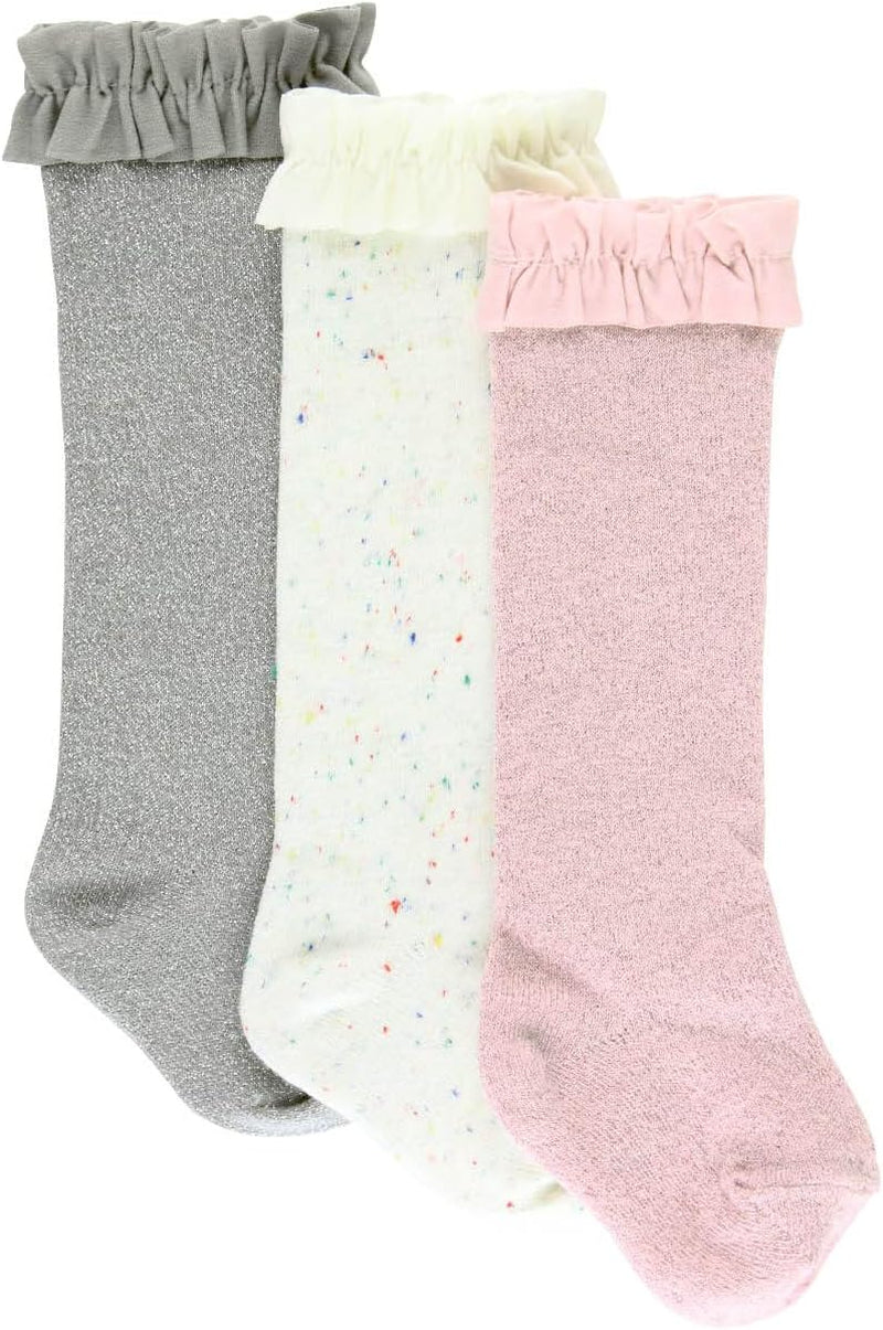 Rufflebutts® Girls 3-Pack Knee High Socks with Ruffles