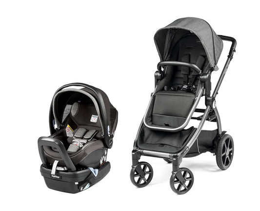 Peg Perego Ypsi Travel System - Includes Ypsi Lightweight Reversible Stroller and Primo Viaggio 4-35 Nido Infant Car Seat - Made in Italy - Atmosphere (Grey)