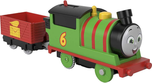 Thomas & Friends Motorized Toy Train Percy Battery-Powered Engine with Tender for Pretend Play Preschool Kids Ages 3+ Years​