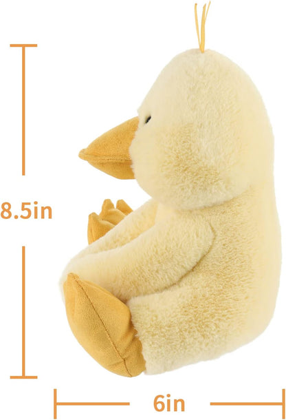 Apricot Lamb Toys Plush Yellow Clever Duck Stuffed Animal Soft Cuddly Perfect for Child 8.5Inches