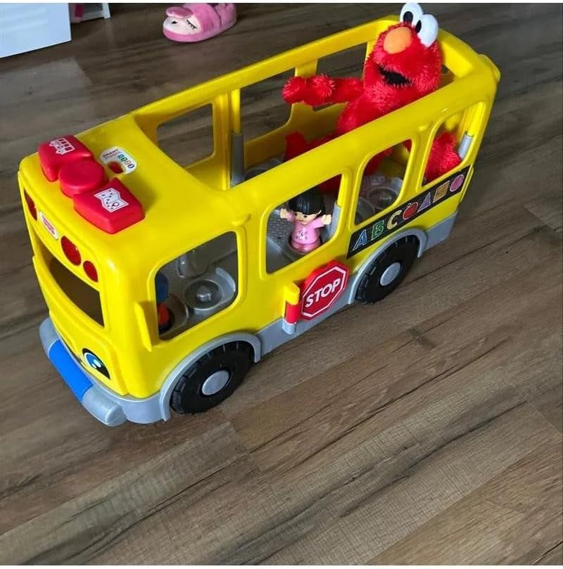 Fisher-Price Little People Toddler Learning Toy, Big Yellow Bus Musical Pull-Along Vehicle for Pretend Play Kids Ages 1+ Years