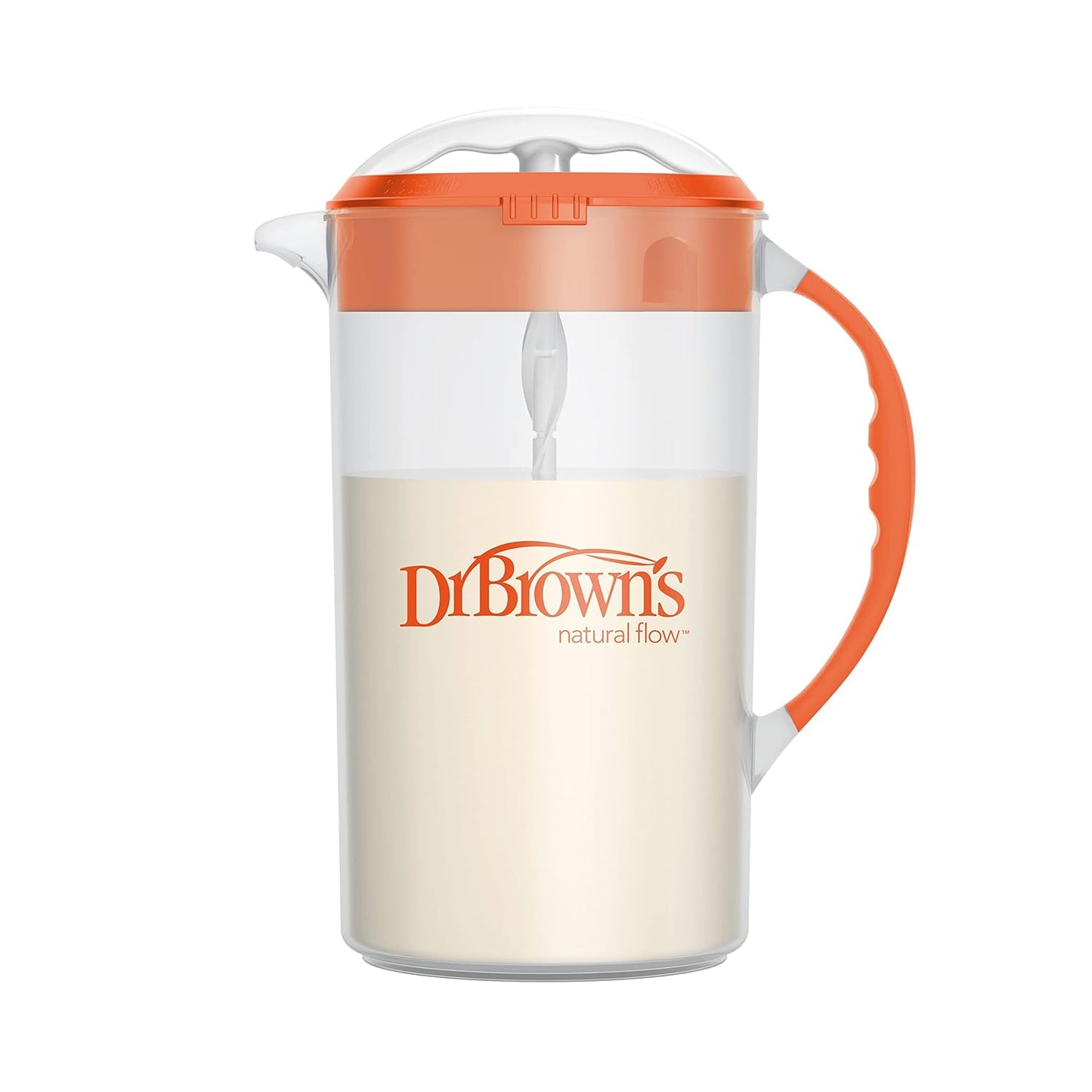 Dr. Brown'S Baby Formula Mixing Pitcher with Adjustable Stopper, Locking Lid, & No Drip Spout, 32Oz, BPA Free, Olive