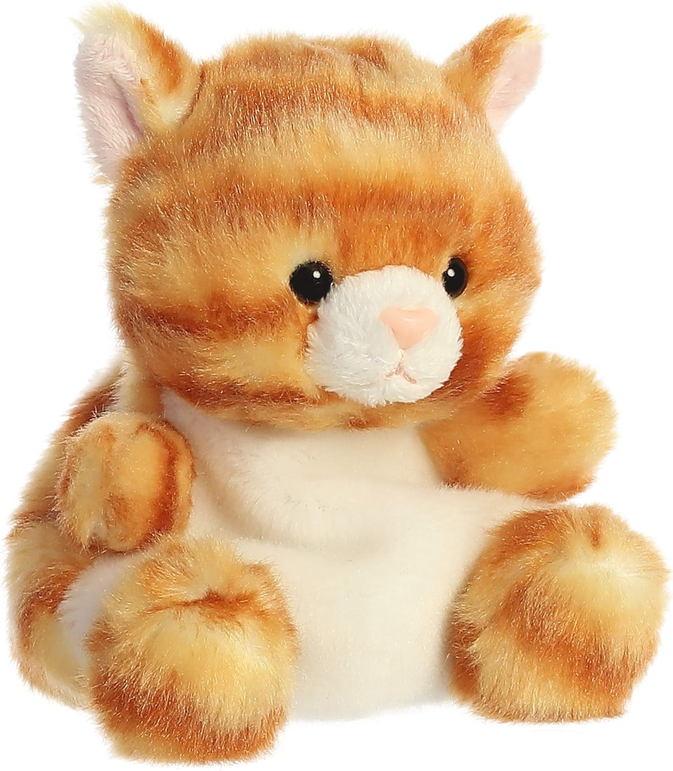 Aurora® Adorable Palm Pals™ Meow Kitty™ Stuffed Animal - Pocket-Sized Play - Collectable Fun - Orange 5 Inches